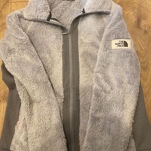 Fuzzy North face jacket